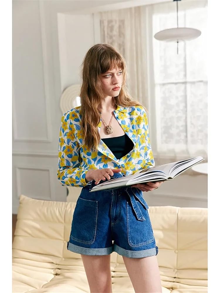 トップス flower print sheer shirt / yellow / S flower print sheer shirt(unisex)/3color | KNUTH MARF